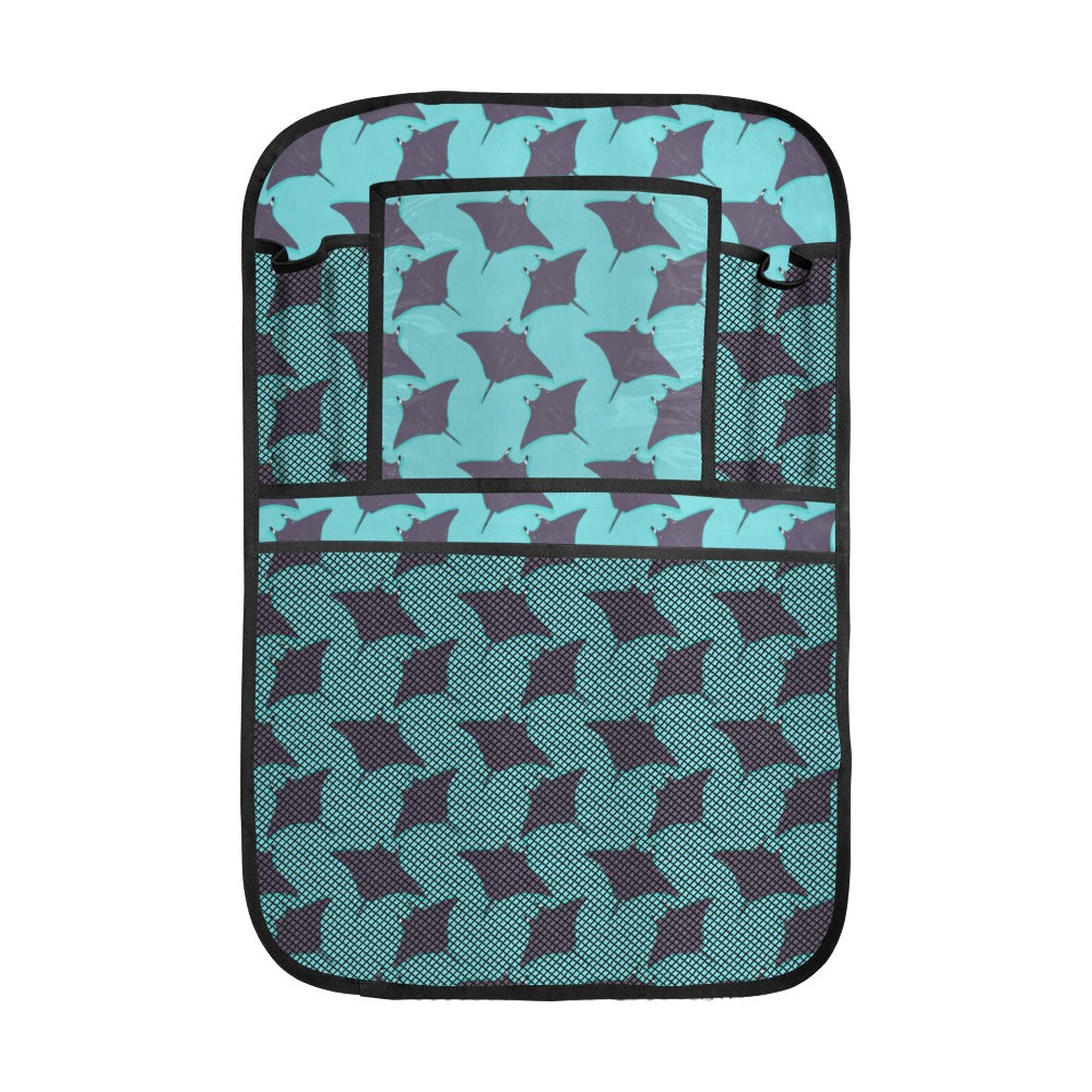 Stingray Pattern Print Design 02 Car Seat Back Organizer