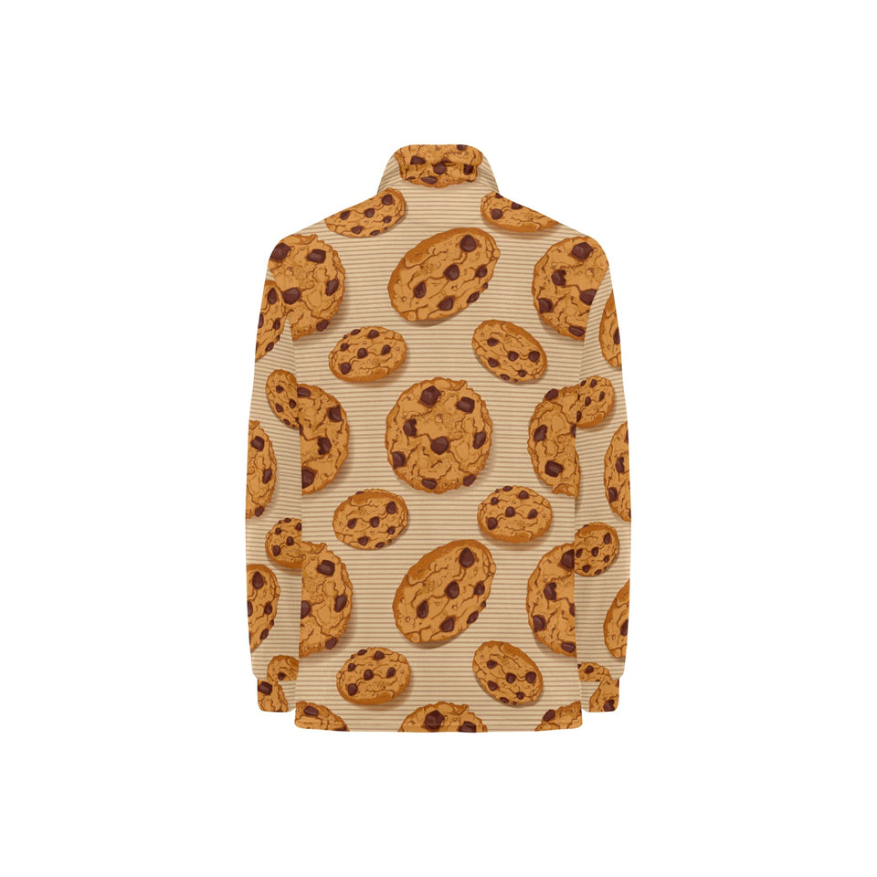 Cookie pattern Women's Long Sleeve Polo Shirt
