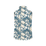 Sea turtle Polynesian Tribal design pattern Women's Padded Vest