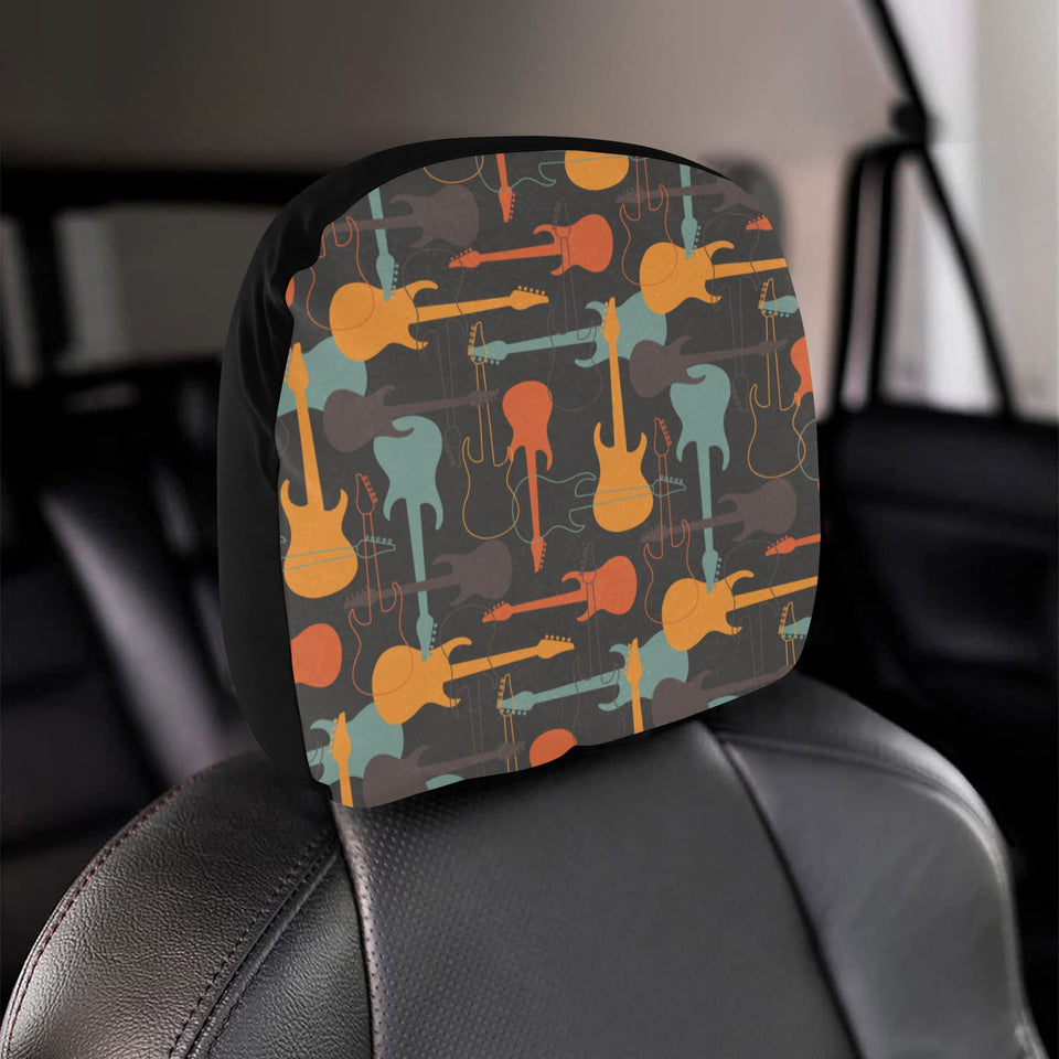 electric guitars pattern Car Headrest Cover