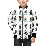 Cute ninja katana sword pattern Kids' Boys' Girls' Bomber Jacket