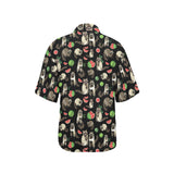Raccoon watermelon pattern Women's All Over Print Hawaiian Shirt