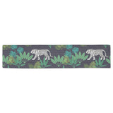 white bengal tigers tropical plant Table Runner