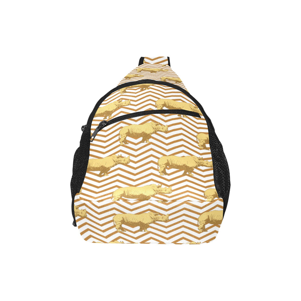 Rhino yellow theme pattern All Over Print Chest Bag