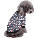 Deers Winter Christmas pattern All Over Print Pet Dog Round Neck Fuzzy Shirt
