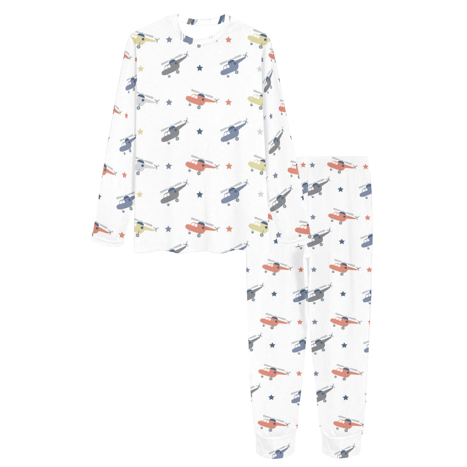 Cute helicopter star pattern Women's All Over Print Pajama Set