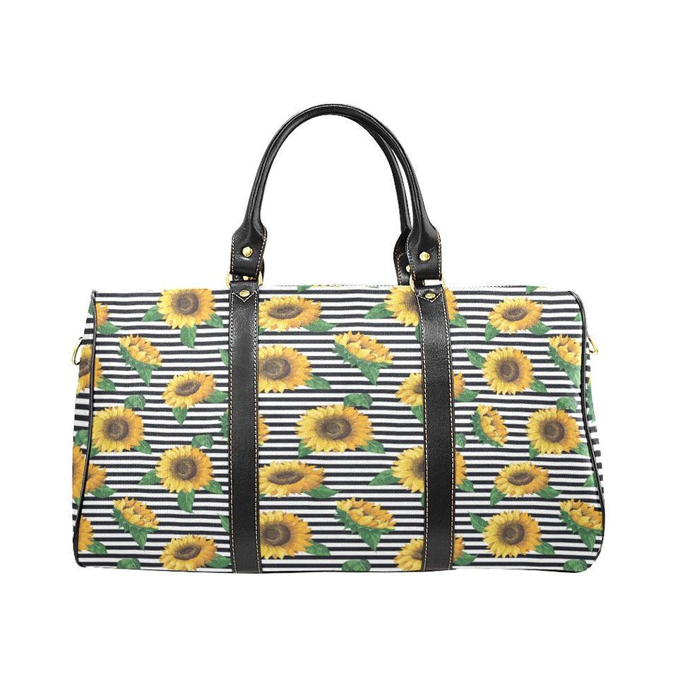 sunflowers ribbon background Travel Bag