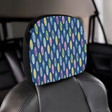 Surfboard Pattern Print Design 03 Car Headrest Cover