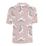 Cute zebra pattern Men's All Over Print Polo Shirt