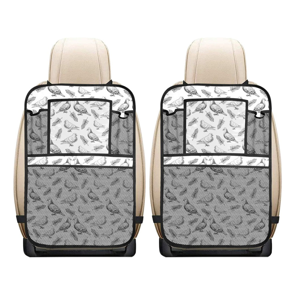 Pigeon Pattern Print Design 05 Car Seat Back Organizer