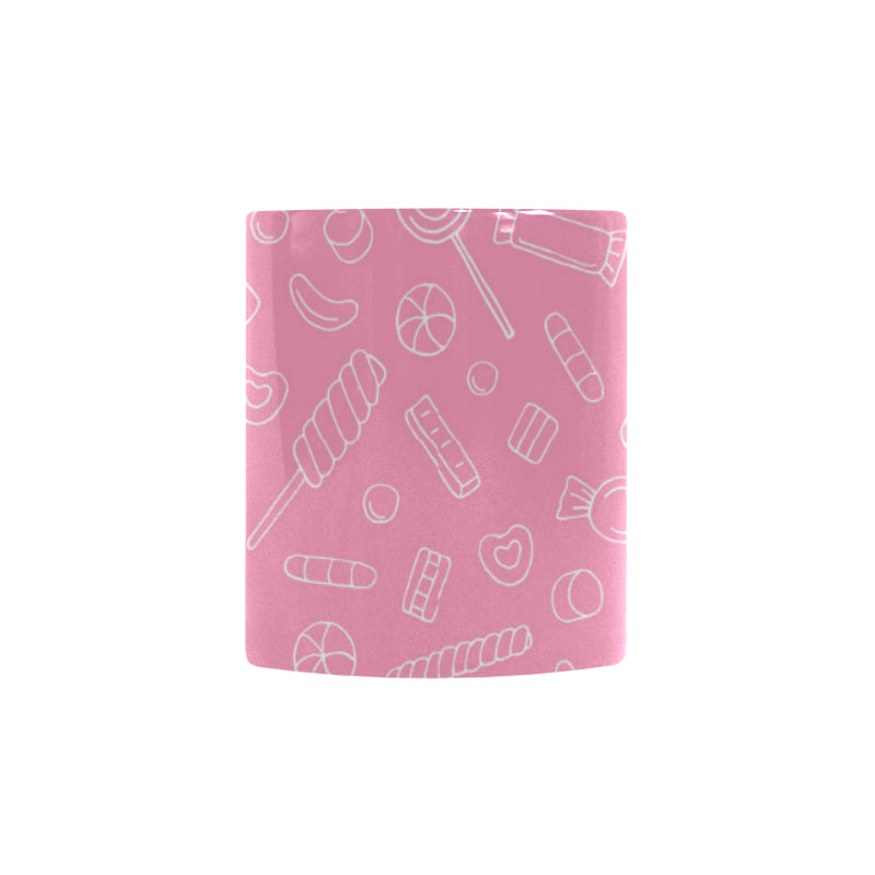 Sweet candy pink background Morphing Mug Heat Changing Mug