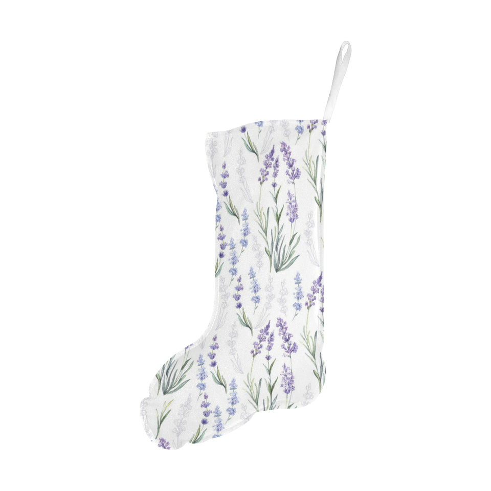 Hand painting Watercolor Lavender Christmas Stocking