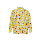 Yorkshire Terrier Pattern Print Design 05 Men's Long Sleeve Polo Shirt