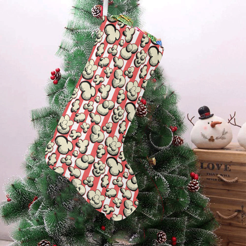 Popcorn Pattern Print Design 05 Christmas Stocking