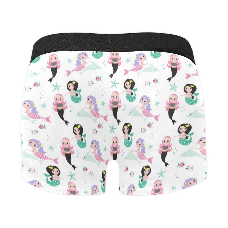 cute mermaid dolphin fish starfish pattern Men's All Over Print Boxer Briefs Men's Underwear
