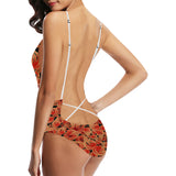 Fire flame pattern Women's One-Piece Swimsuit