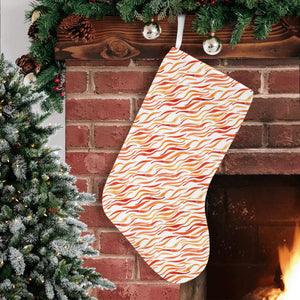Fire flame watercolor pattern Christmas Stocking