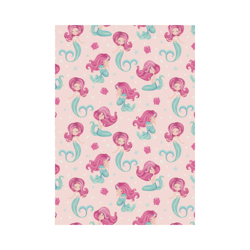 Cute little mermaid pattern House Flag Garden Flag