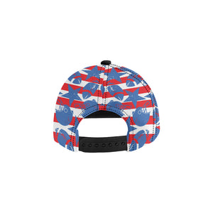 American football ball star stripes pattern All Over Print Snapback Cap