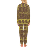 Egypt Hieroglyphics Pattern Print Design 03 Women's All Over Print Pajama Set