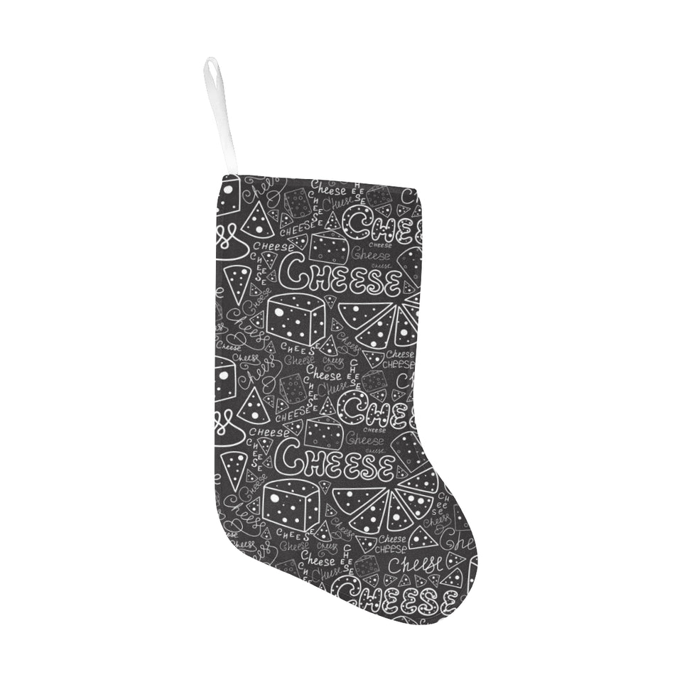 Handwritten cheese pattern Christmas Stocking