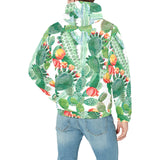 Cactus design pattern copy Men's Padded Hooded Jacket