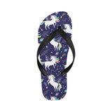 Hand drawn cute unicorn star planet Unisex Flip Flops