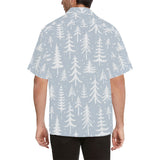 Christmas tree winter forest pattern Men's All Over Print Hawaiian Shirt