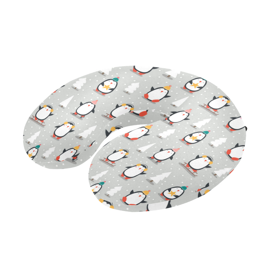 Cute Penguin christmas pattern U-Shaped Travel Neck Pillow