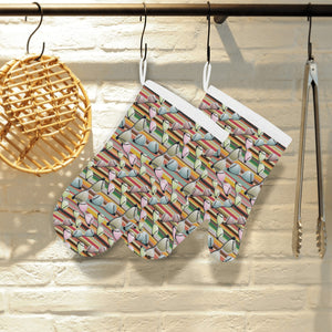 Sun Glasses Pattern Print Design 02 Heat Resistant Oven Mitts