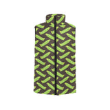 Green Peas Pattern Print Design 05 Women's Padded Vest