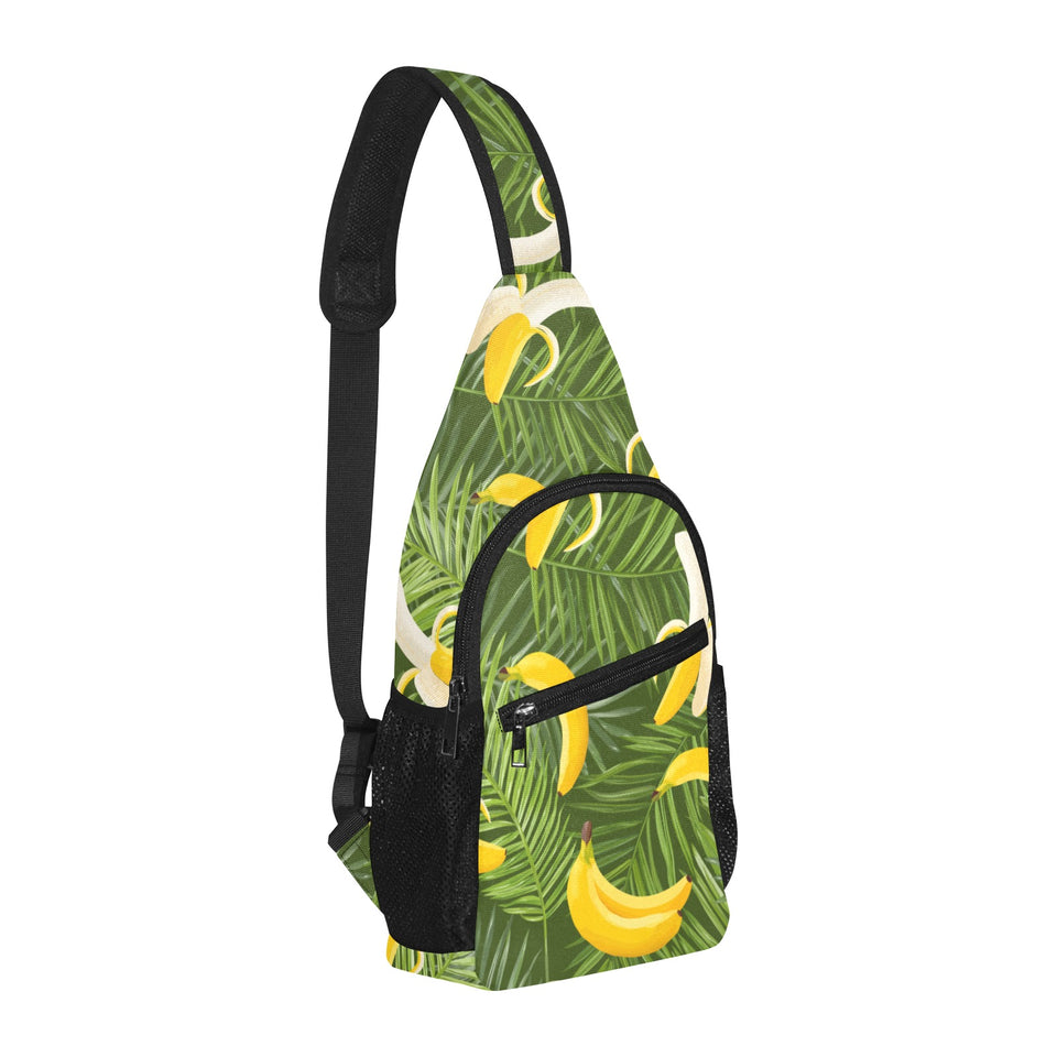 Banana Palm Leaves pattern All Over Print Chest Bag