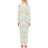 Coral Reef Pattern Print Design 02 Women's All Over Print Pajama Set
