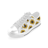 sunflowers design pattern Men's Low Top Shoes White