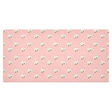 Cute hamster cheese pattern pink background Tablecloth
