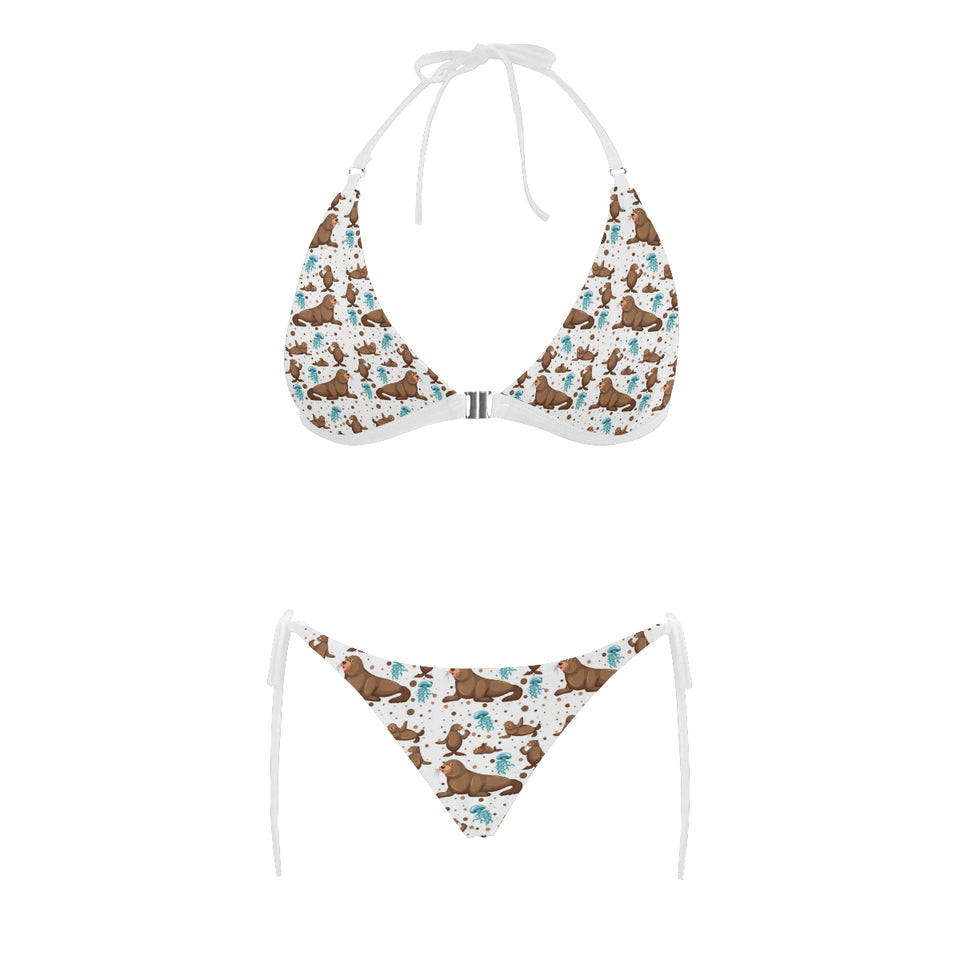 sea lion Seals jellyfish pattern Sexy Bikinis Two-Piece Swimsuits