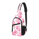 pink purple orchid pattern background All Over Print Chest Bag