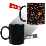 Halloween pattern Pumpkin background Morphing Mug Heat Changing Mug