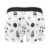 Hand drawn space elements space rocket star planet Men's All Over Print Boxer Briefs Men's Underwear