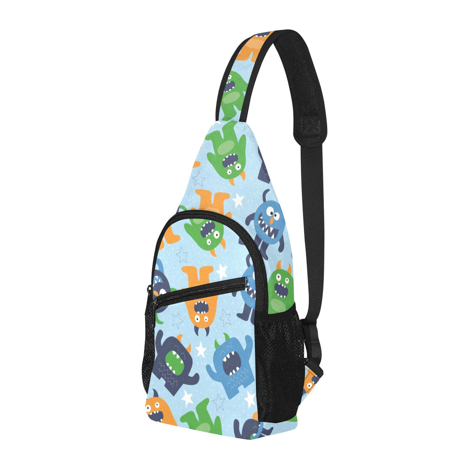 Alien Pattern Print Design 04 All Over Print Chest Bag