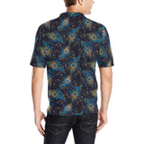 Beautiful peacock feather pattern Men's All Over Print Polo Shirt