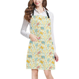Hippopotamus Pattern Print Design 04 All Over Print Adjustable Apron