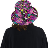 heart dot wave star creative design pattern Unisex Bucket Hat