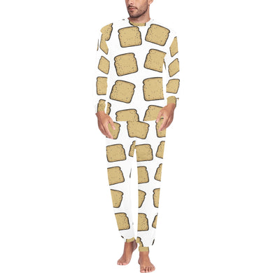 Bread Toast Pattern Print Design 03 Men's All Over Print Pajama