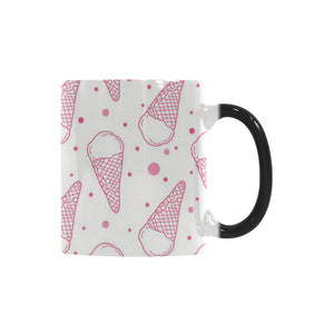 Hand drawn ice cream pattern Morphing Mug Heat Changing Mug