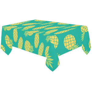 Pineapples pattern green background Tablecloth