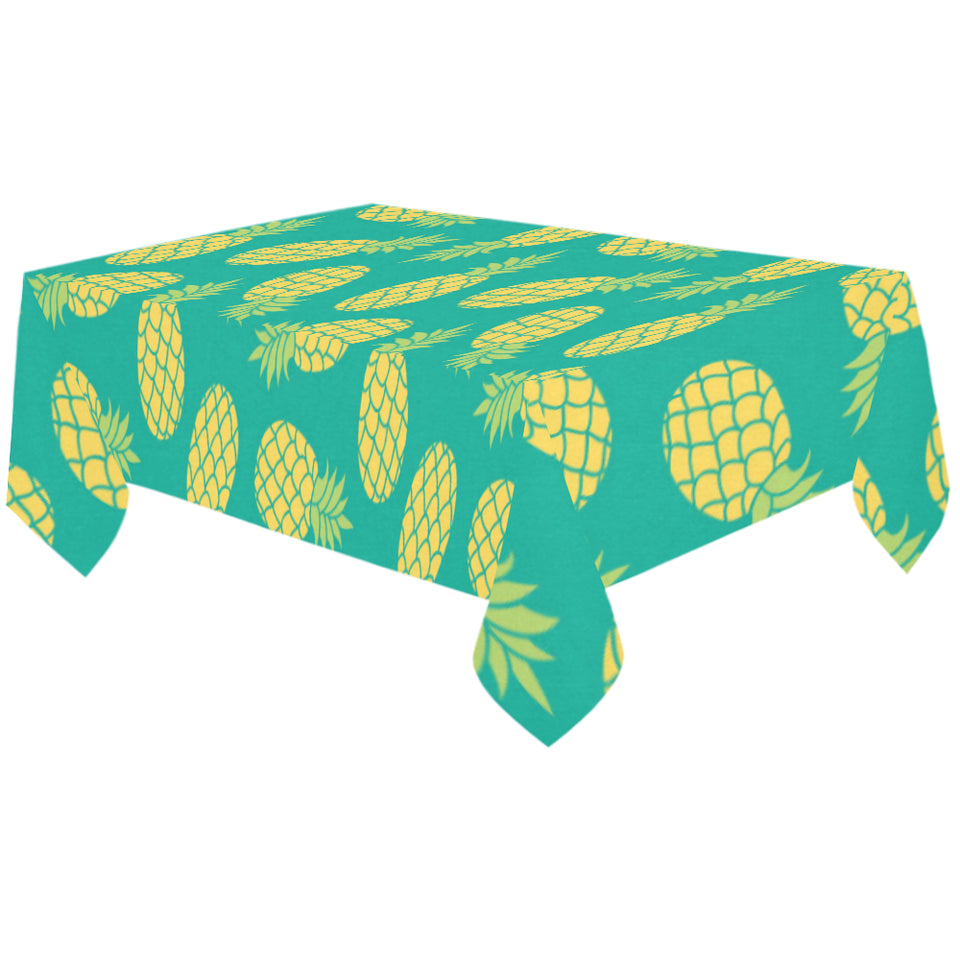 Pineapples pattern green background Tablecloth