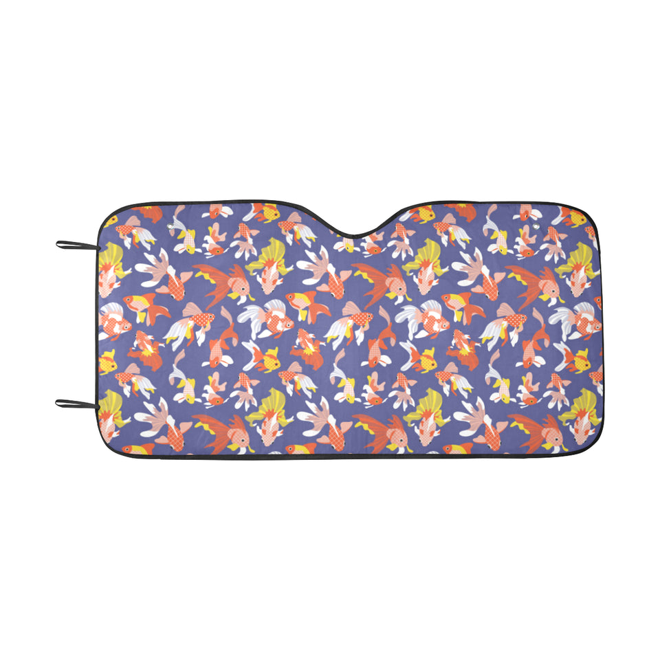 Goldfish Pattern Print Design 04 Car Sun Shade