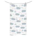 cute rhino heart pattern Bath Towel