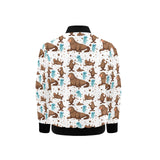 sea lion Seals jellyfish pattern Kids' Boys' Girls' Bomber Jacket